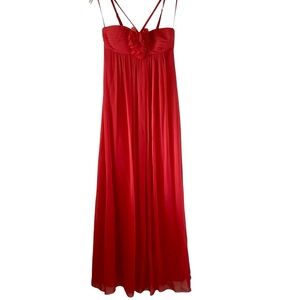 BCBGMaxAzria Vibrant Red Maxi Dress Size 0